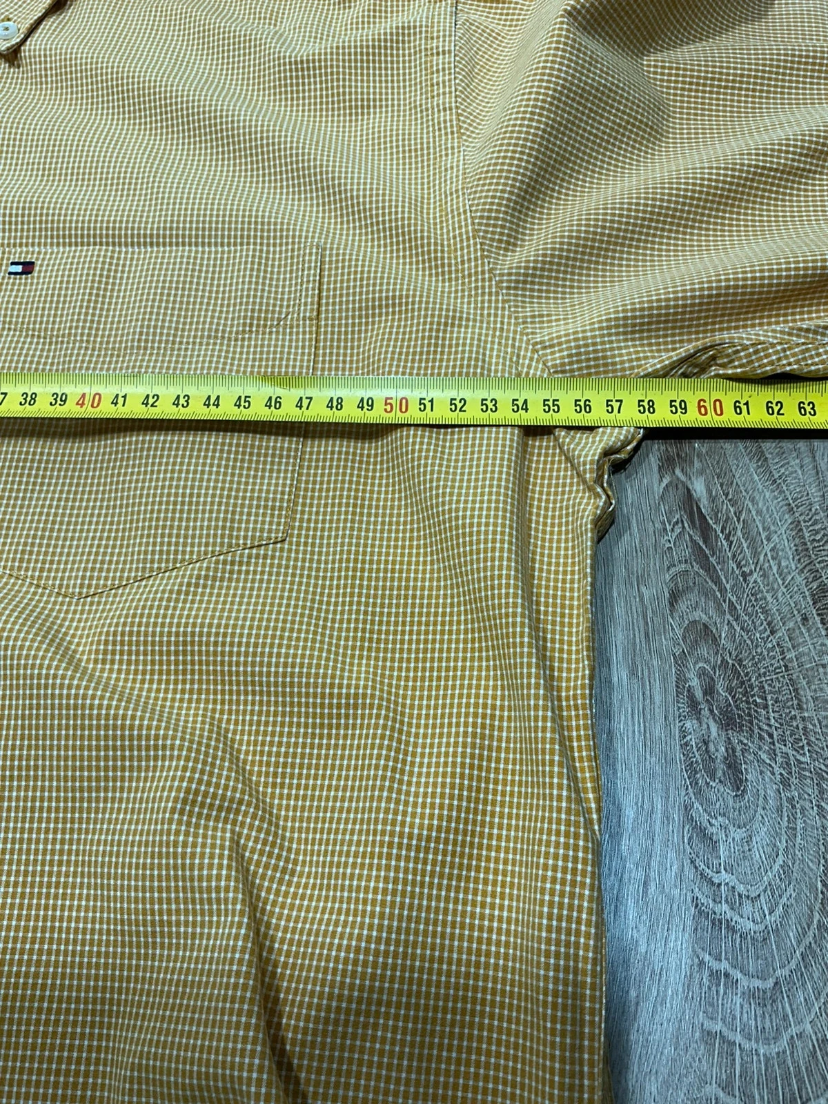 Chemise Tommy Hilfiger S Vichy 100% Coton Jaune Moutarde – photo 13